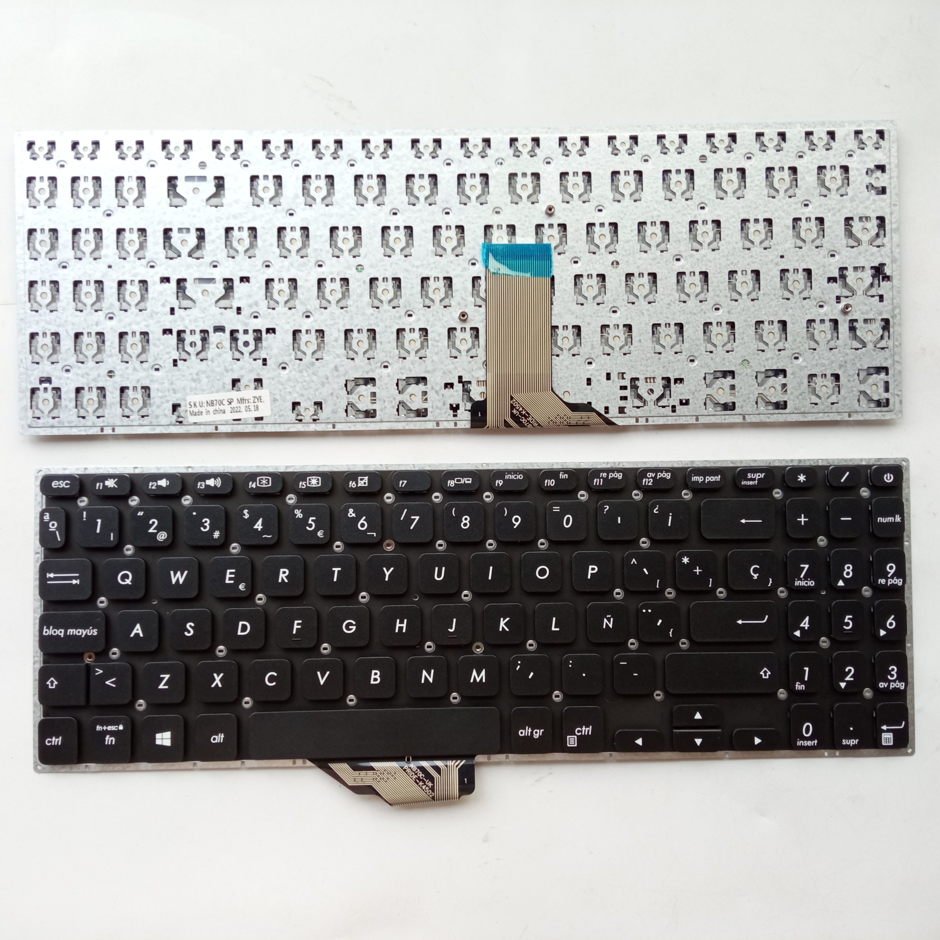 Picture of New Replacement Laptop Keyboard For ASUS S5300 small carriage return BLACK (OEM) SP Layout